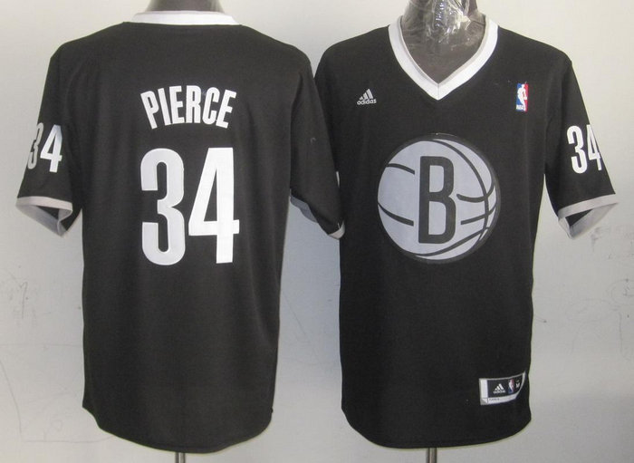 Brooklyn Nets 34 Paul Pierce Black 2013 Christmas Day Swingman Stitched NBA Jerseys