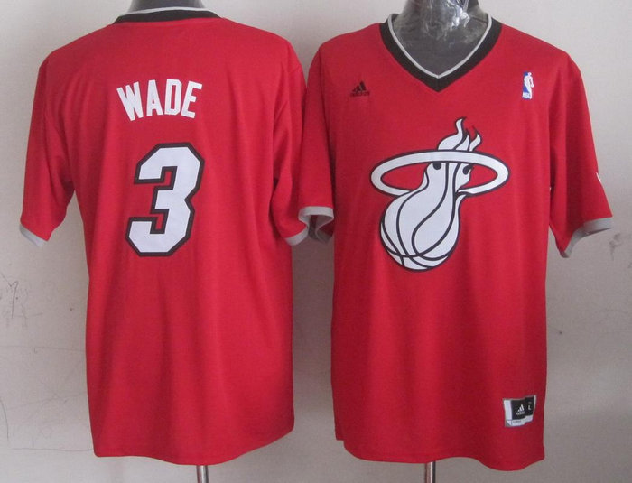 Miami Heat #3 Dwyane Wade Red 2013 Christmas Day Swingman Stitched NBA Jerseys