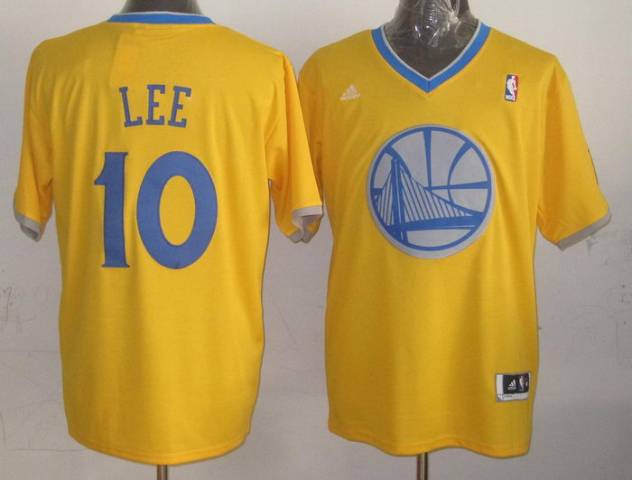 Golden State Warriors #10 David Lee Gold 2013 Christmas Day Swingman Stitched NBA Jerseys