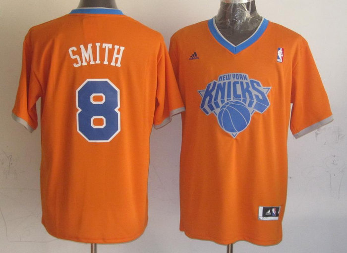 New York Knicks #8 JR Smith Orange 2013 Christmas Day Swingman Stitched NBA Jerseys