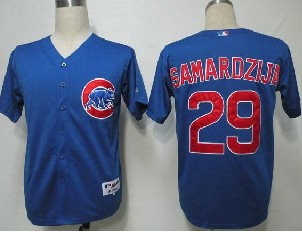 Chicago Cubs 29 Samardzija Blue MLB Jerseys