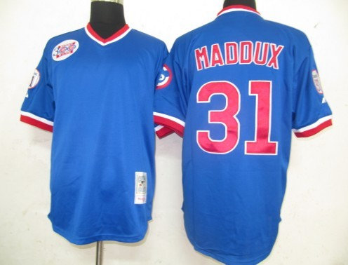 MLB Jersey Chicago Cubs 31 Maddux Blue (M&N)
