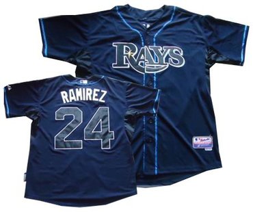 Tampa Bay Rays #24 Manny Ramirez Jersey DK blue