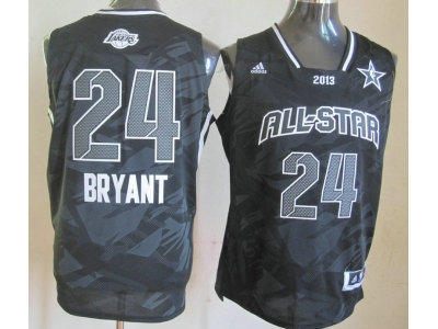 2013 nba all star los angeles lakers #24 kobe bryant grey jerseys