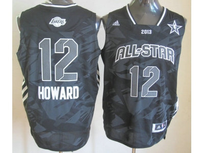 2013 nba all star los angeles lakers #12 dwight howard grey jerseys