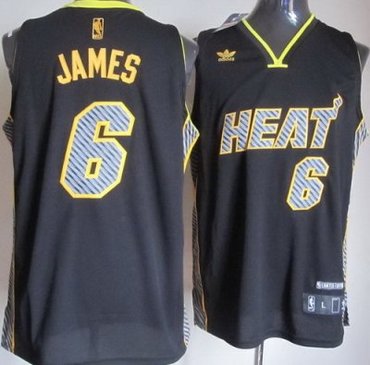 NBA Jerseys Miami Heat #6 james black(2013 new)