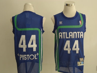 nba atlanta hawks #44 pistol blue(fans editioon