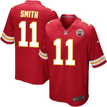 NEW NFL Kansas City Chiefs 11 Alex Smith Red Jerseys(Game)