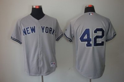 MLB New York Yankees 42 Mariano Rivera Grey Jerseys MLB New York Yankees 42 Mariano Rivera Grey Jerseys