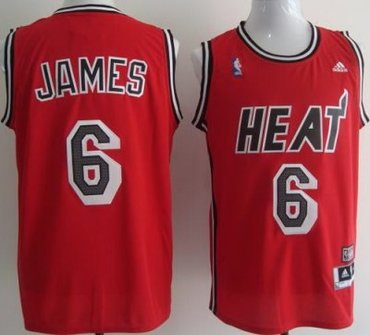 Miami Heat 6 LeBron James Red Hardwood Classics Revolution 30 Swingman NBA Jerseys Miami Heat 6 LeBron James Red Hardwood Classics Revolution 30 Swingman NBA Jerseys