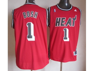 nba miami heat #1 bosh red jerseys(m&n) nba miami heat #1 bosh red jerseys(m&n)