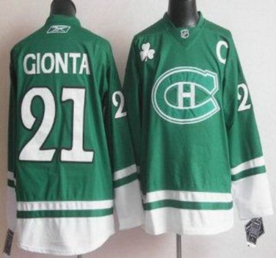 Montreal Canadiens 21 Brian Gionta Green NHL Jerseys