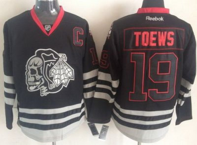 Chicago Blackhawks #19 Jonathan Toews Black Ice Stitched NHL Jersey