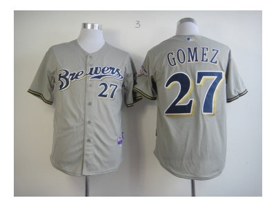 mlb jerseys milwaukee brewers #27 gomez grey(m&n) mlb jerseys milwaukee brewers #27 gomez grey(m&n)