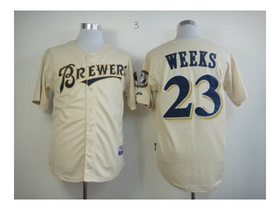 mlb jerseys milwaukee brewers #23 weeks cream mlb jerseys milwaukee brewers #23 weeks cream