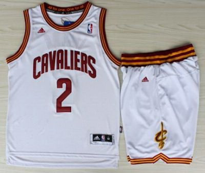 Cleveland Cavaliers 2 Kyrie Irving White Revolution 30 Swingman Jerseys Shorts NBA 