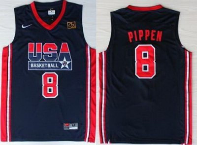 USA Basketball 1992 Olympic Dream Team Blue Jerseys 8# Scottie Pippen USA Basketball 1992 Olympic Dream Team Blue Jerseys 8# Scottie Pippen