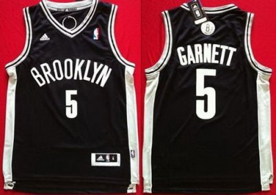 Brooklyn Nets 5 Kevin Garnett Black Swingman NBA Jerseys