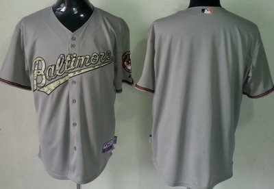 Baltimore Orioles Blank Grey 2013 USMC Cool Base Camo Number MLB Jerseys