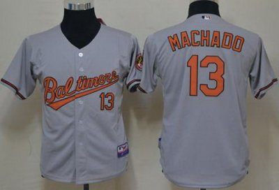 Kids Baltimore Orioles 32 Matt Wieters Grey Cool Base MLB Jerseys