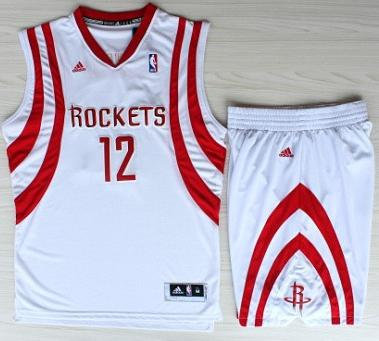 Houston Rockets 12 Dwight Howard White Revolution 30 Swingman NBA Jerseys Shorts 