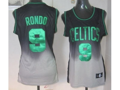 women nba boston celtics #9 rondo black-grey women nba boston celtics #9 rondo black-grey