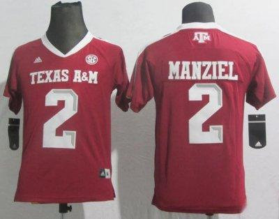 Kids Texas A&M Aggies 2 Johnny Manziel Red College Football NCAA Jerseys Kids Texas A&M Aggies 2 Johnny Manziel Red College Football NCAA Jerseys