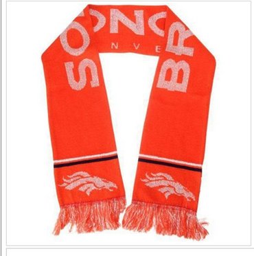 Denver Broncos Ladies Metallic Thread Scarf Orange Denver Broncos Ladies Metallic Thread Scarf Orange