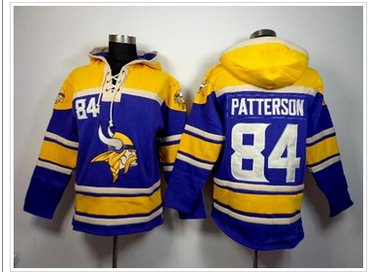 Minnesota Vikings #84 Cordarrelle Patterson Purple Sawyer Hooded Sweatshirt Stitched NFL Jersey