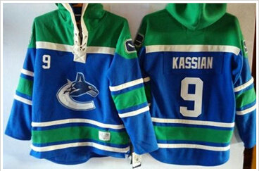 Vancouver Canucks #9 Zack Kassian Blue Sawyer Hooded Sweatshirt Stitched NHL Jersey