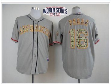 Giants #16 Angel Pagan Grey USMC Cool Base W 2014 World Series Patch Stitched Baseball Jersey