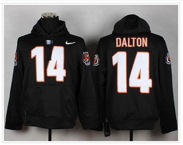 Cincinnati Bengals #14 Andy Dalton Black Pullover NFL Hoodie