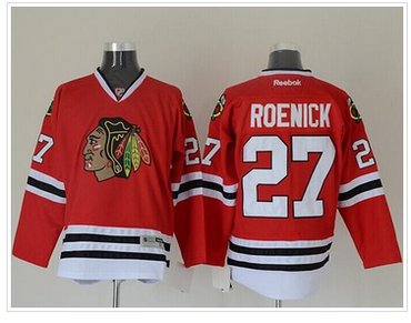 Chicago Blackhawks #27 Jeremy Roenick Red Stitched NHL Jersey