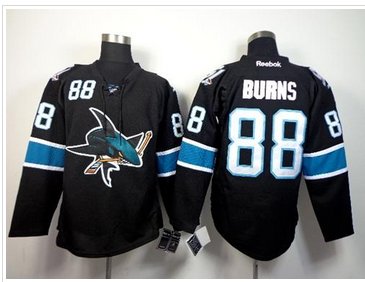 San Jose Sharks #88 Brent Burns Black Stitched NHL Jersey