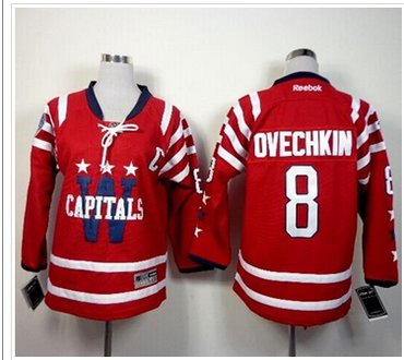 Youth Capitals #8 Alex Ovechkin 2015 Winter Classic Red NHL Jersey Youth Capitals #8 Alex Ovechkin 2015 Winter Classic Red NHL Jersey