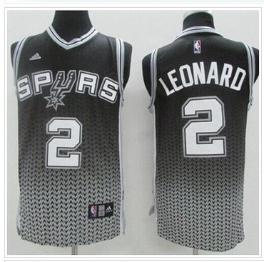 San Antonio Spurs #2 Kawhi Leonard Black Resonate Fashion Stitched NBA Jersey