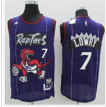 Toronto Raptors #7 Kyle Lowry Purple Hardwood Classics NBA Jersey