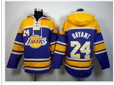 Los Angeles Lakers #24 Kobe Bryant Purple Pullover NBA Hoodie