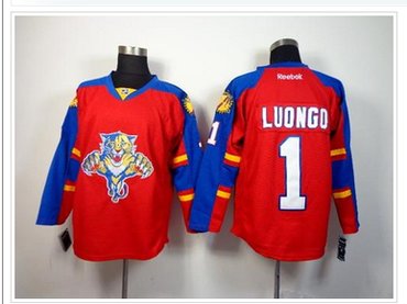 Florida Panthers #1 Roberto Luongo Red Home Stitched NHL Jersey
