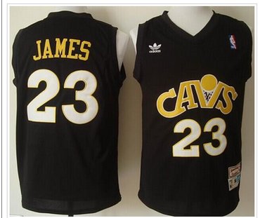 Cleveland Cavaliers #23 LeBron James Black CAVS Throwback Stitched NBA Jersey