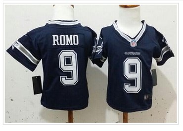 Toddler NEW Cowboys #9 Tony Romo Navy Blue Team Color Stitched NFL Elite Jersey