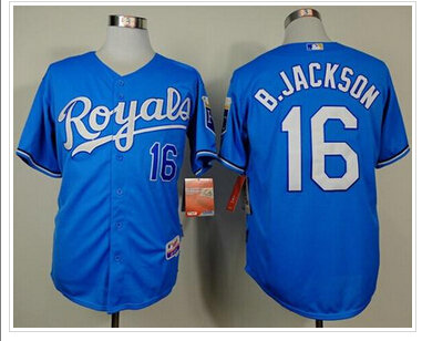 Kansas City Royals #16 Bo Jackson Light Blue Alternate Cool Base Stitched Baseball Jersey