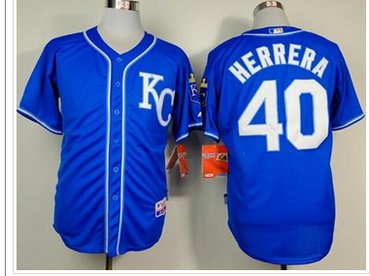Royals #40 Kelvin Herrera Light Blue Alternate 2 Cool Base Stitched Baseball Jersey