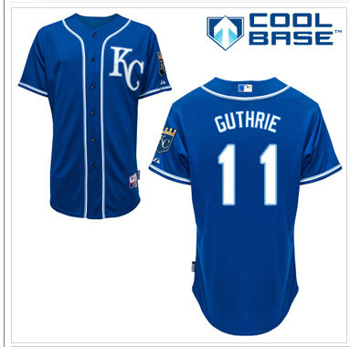 Royals #11 Jeremy Guthrie Light Blue Alternate 2 Cool Base Stitched Baseball Jersey
