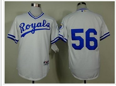 Kansas City Royals #56 Greg Holland White 1974 Turn Back The Clock Stitched Baseball Jersey