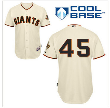 San Francisco Giants #45 Travis Ishikawa Cream Home Cool Base Baseball Jersey