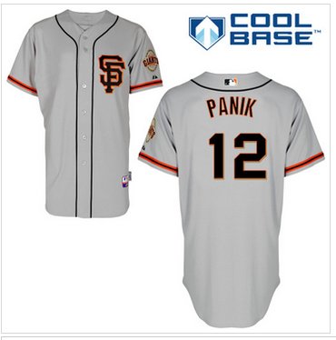 San Francisco Giants #12 Joe Panik Grey Road 2 Cool Base Baseball Jersey