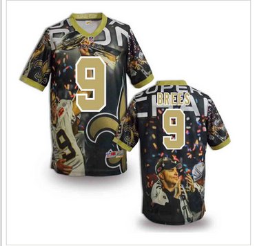New Orleans Saints #9 Drew Brees Stitched NFL Elite Fanatical Version Jersey (3)
