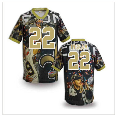 New Orleans Saints #22 Mark Ingram Stitched NFL Elite Fanatical Version Jersey (3)