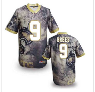 New Orleans Saints #9 Drew Brees Stitched NFL Elite Fanatical Version Jersey (7)